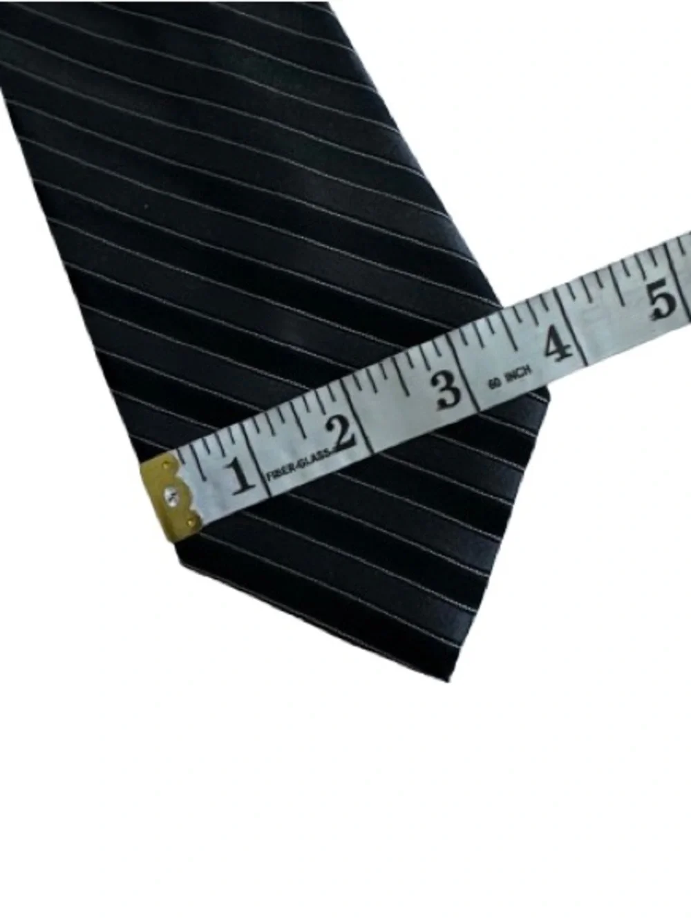 Calvin Klein Men Classic Elegant Black & Gray Pinstripe Silk Formal Business Tie